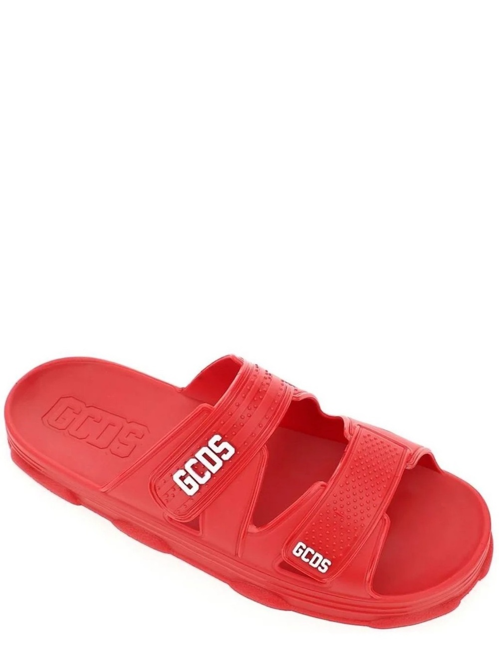 GCDS Unisex Red Double-Strap Slide Sandal - Picture 5 of 8